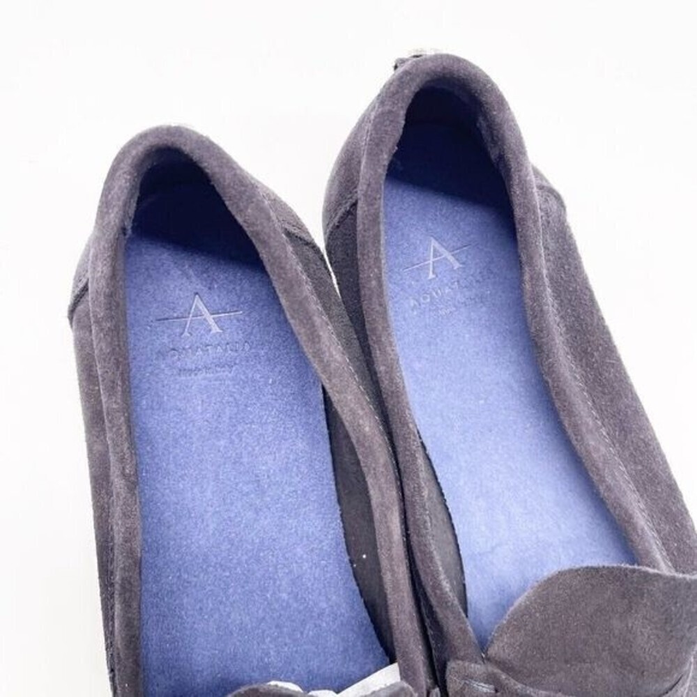 AQUATALIA | Black Lesley Weatherproof Suede Loafers | Women’s | 9 | EUC - Picture 9 of 9